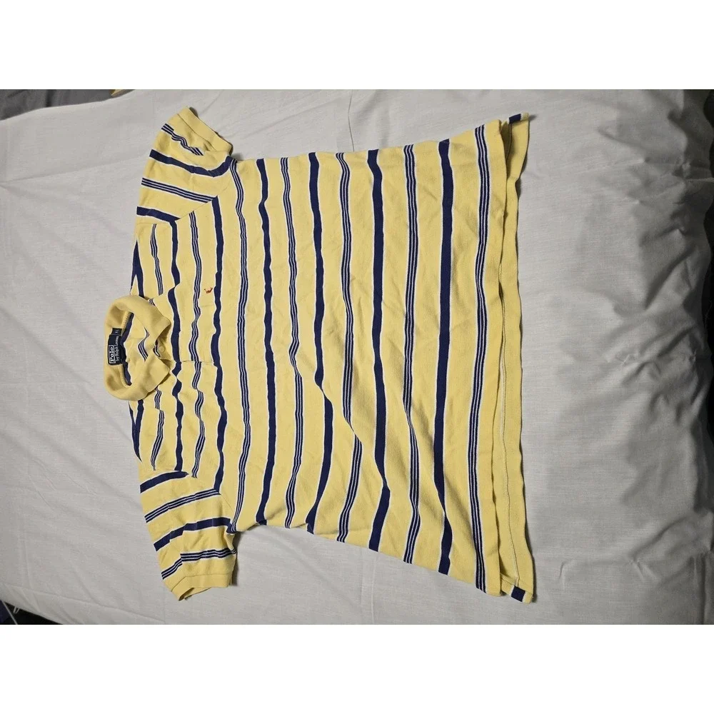 Polo‎ Ralph Lauren Shirt Mens XL Striped Short Sleeve Classic Fit Pony Rugby